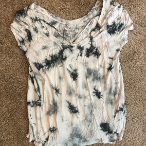 Tie dye T-shirt with accent straps